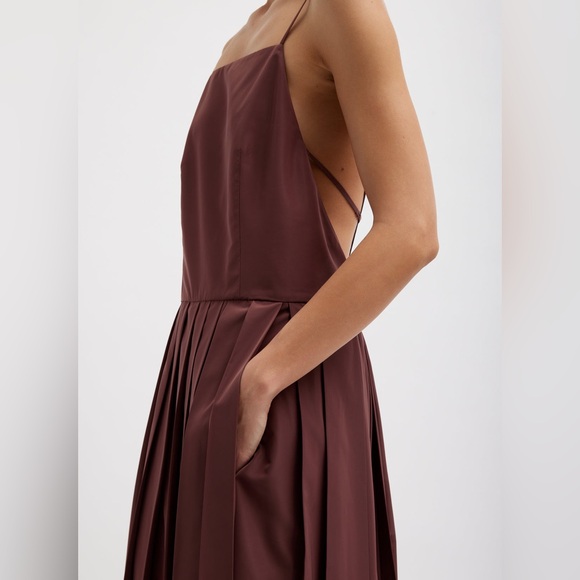 Tibi Italian Sporty Nylon Overall Dress Cinnamon - size 2 - Picture 4 of 4